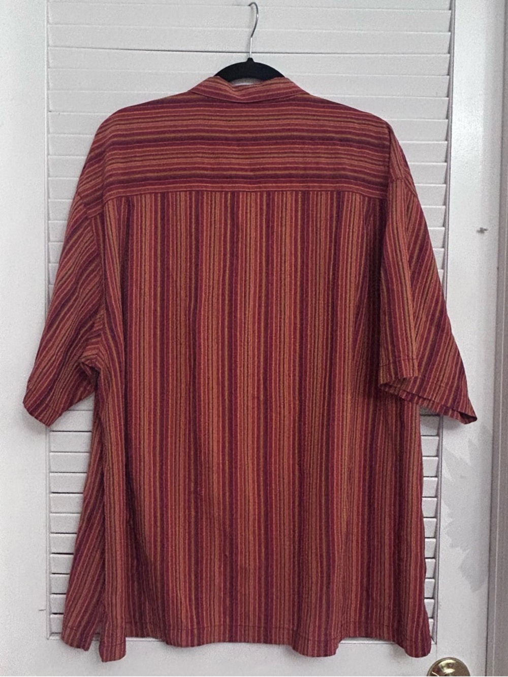 Tommy Bahama 100% Silk Red Stripe Short Sleeve Mens Shirt Sz XXL - Picture 5 of 11